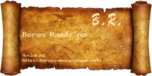 Beros Ramóna névjegykártya