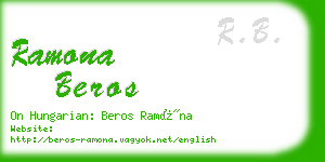 ramona beros business card